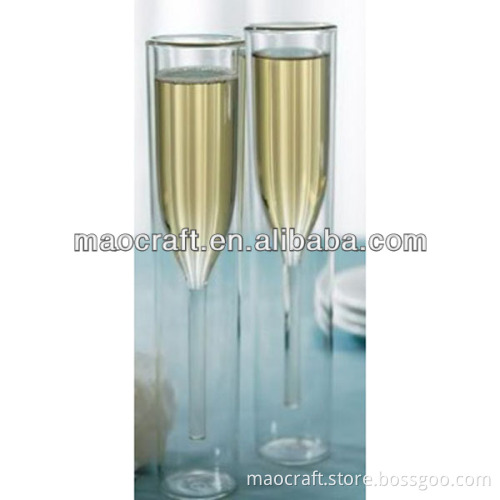 double walled champagne wine glass